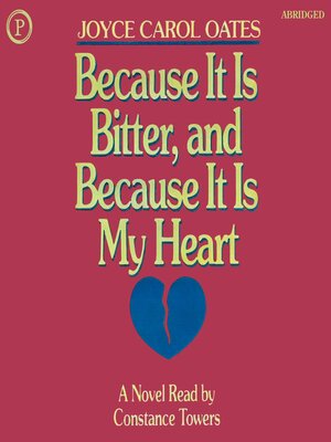 cover image of Because It Is Bitter and Because It Is My Heart